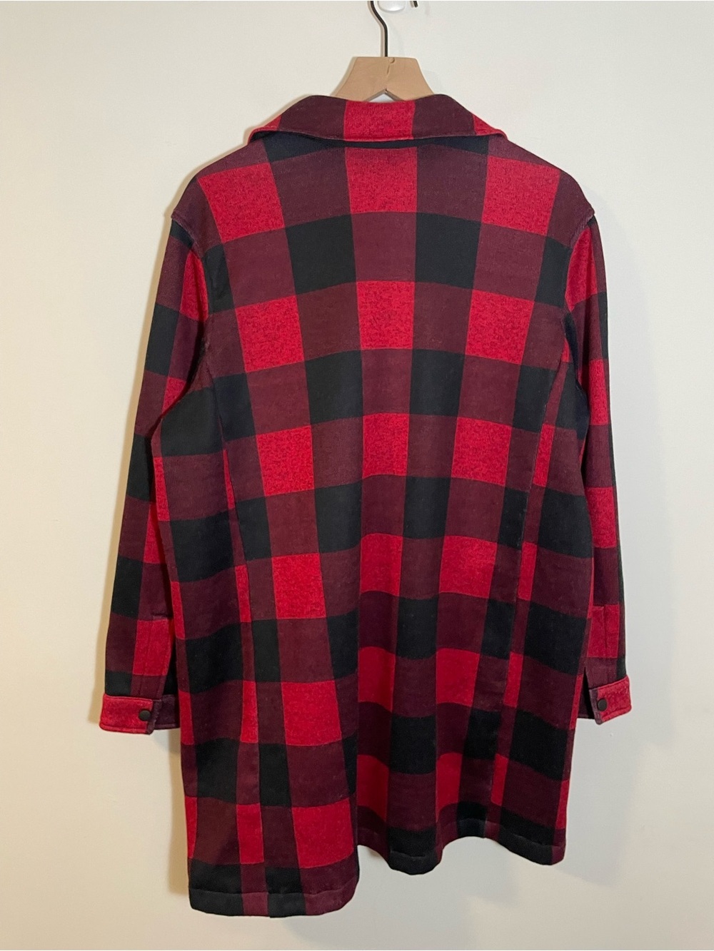 Lands' End Women's Buffalo Plaid Shacket Shirt Jacket Soft & Cozy Size 1X 16-18W - Picture 6 of 12